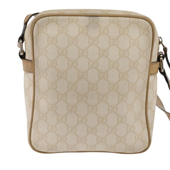 GUCCI GG Supreme Shoulder Bag PVC Beige Gold - Picture 3 of 16